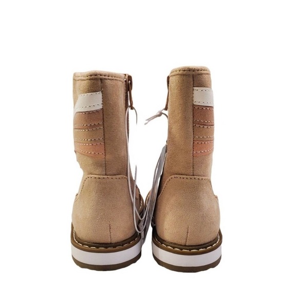 Toddler Girls Boots Isla Rainbow Zipper Slip On Winter Boots Shooting Star - Picture 6 of 11